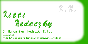 kitti nedeczky business card